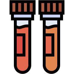 test tube lineal color icon