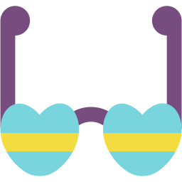 party glasses flat icon