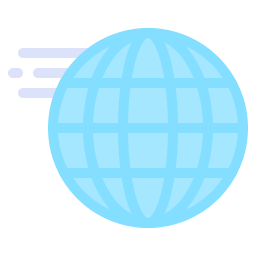 Globusbewegung flach Icon