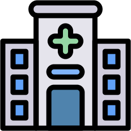 hospital lineal color icon