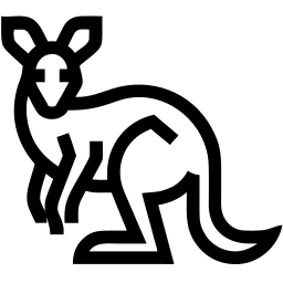 袋鼠 线条 图标