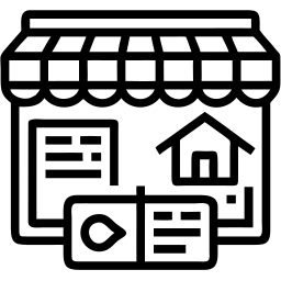 metaverse store line icon