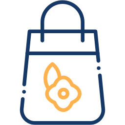 shopping bag two color icon