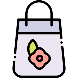 shopping bag lineal color icon