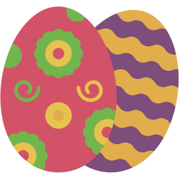 uova di Pasqua piatto icona