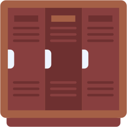 学校储物柜 扁平 图标