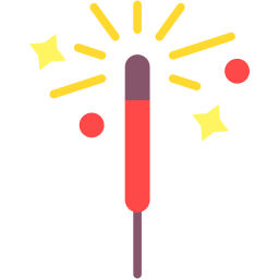sparkler flat icon