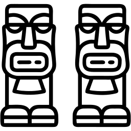 moai line icon