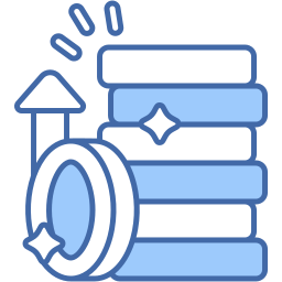 sales growth two color icon