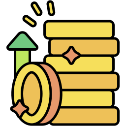 sales growth lineal color icon