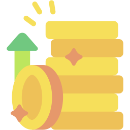 sales growth flat icon