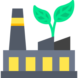 green factory flat icon