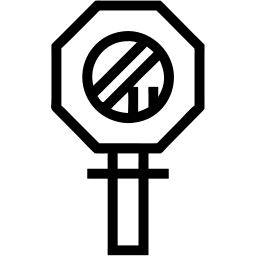 ottagono linea icona