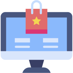 belanja online datar ikon