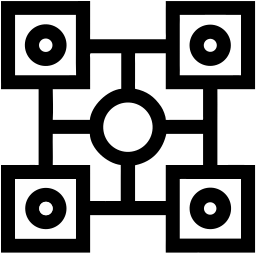 network hub line icon