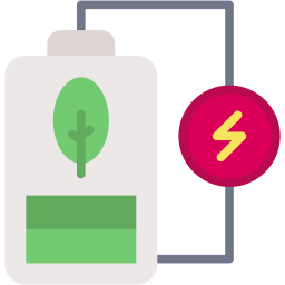 eco battery flat icon