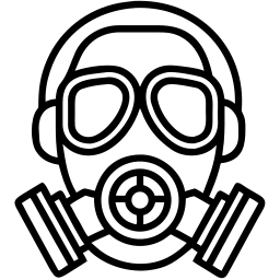 gas mask line icon