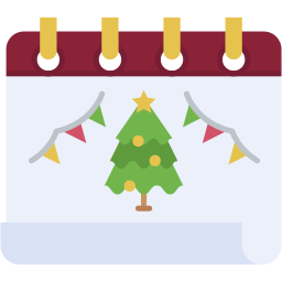 Weihnachtskalender flach Icon