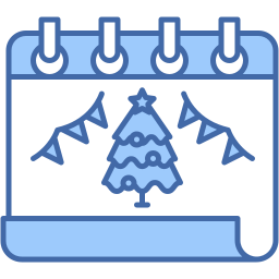 Weihnachtskalender zwei farben Icon