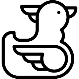 anatra di gomma linea icona