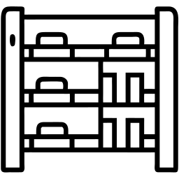 bunk bed line icon