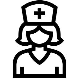 ممرضة خط أيقونة