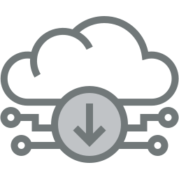 cloud download two color icon