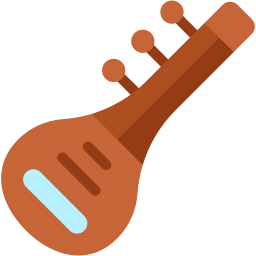 sitar flat icon