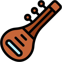 Sitar lineal farbe Icon