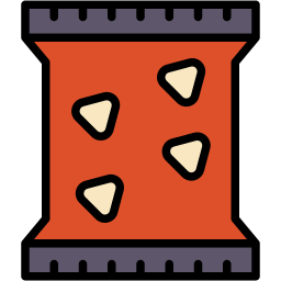 snack bag lineal color icon