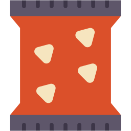 snack bag flat icon