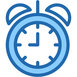 alarm clock two color icon