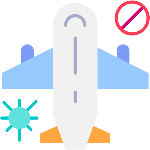 airplane ban flat icon