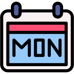 calendrier couleur linéaire icône