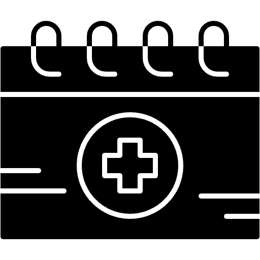medical calendar filled icon