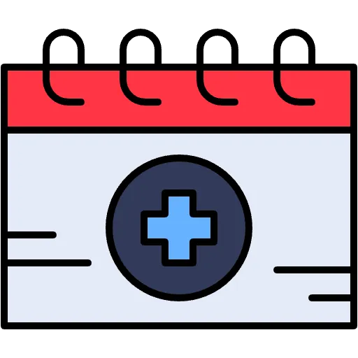 medical calendar lineal color icon