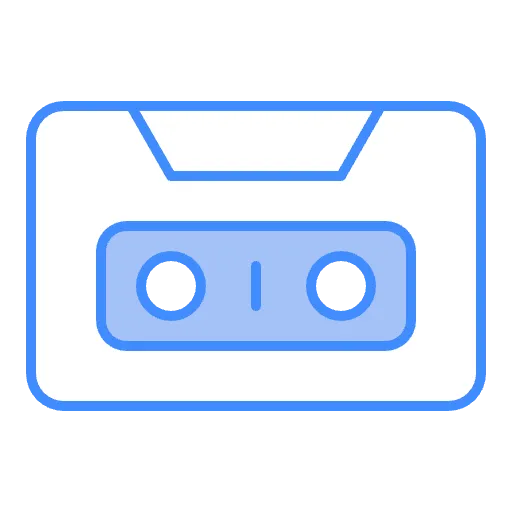 cassette deux couleurs icône