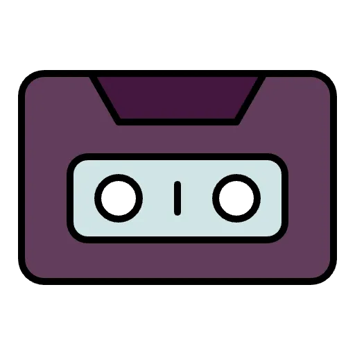 cassette couleur linéaire icône