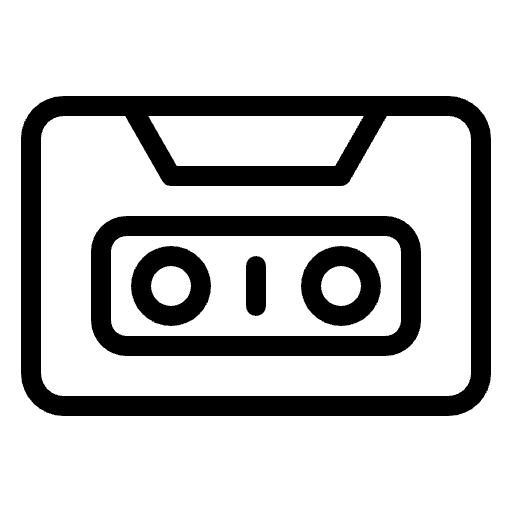 cassette ligne icône