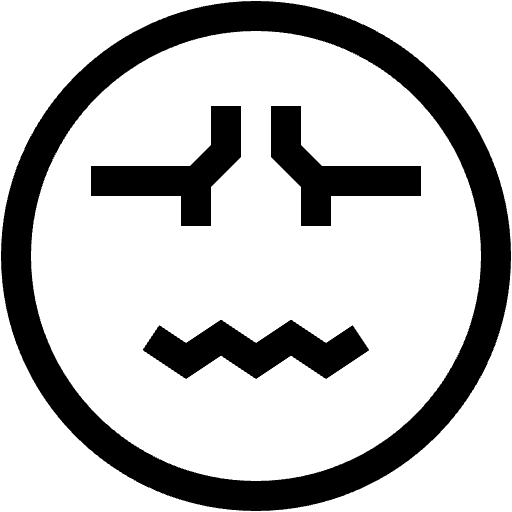 confused emoji line icon