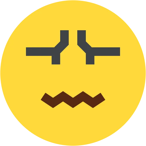 confused emoji flat icon