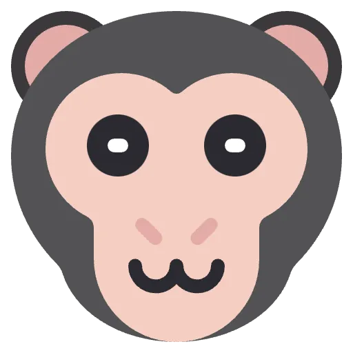 cute monkey flat icon