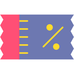 Rabattgutschein flach Icon