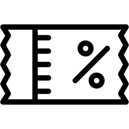 Rabattgutschein linie Icon