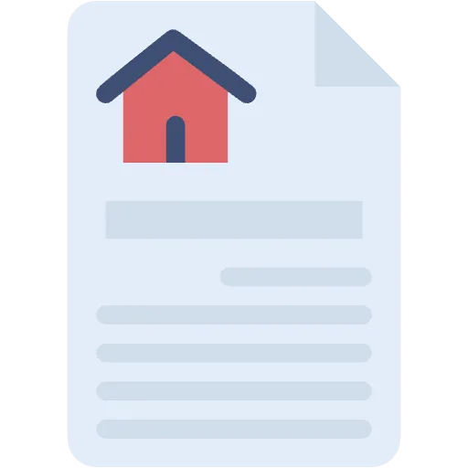 real estate document flat icon