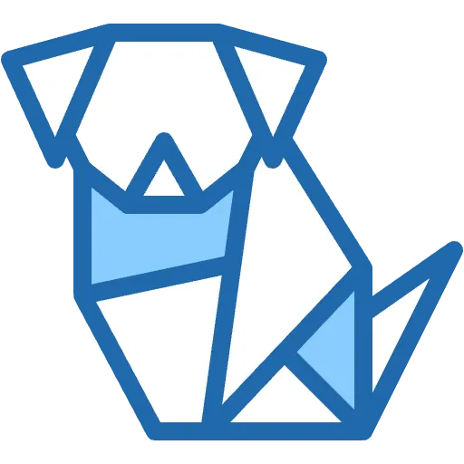 origami dog icon