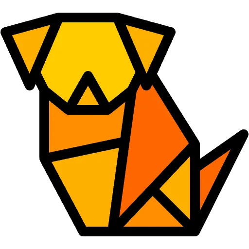 origami dog icon