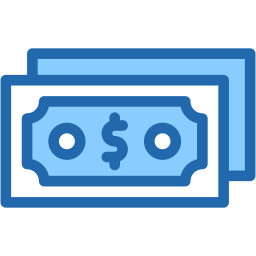 dólar dos colores icono