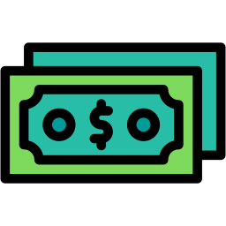 dollar lineal color icon