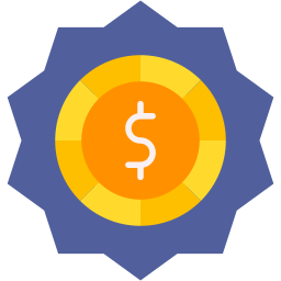 adesivo de dólar plano ícone